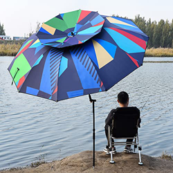 JYFZYTLL Parasol De Pesca Sombrilla, Toldos Exterior Sombrillas con Barra Telescópica, Bolsa Transporte Y Accesorios, Protector Solar Rotación De 360  características