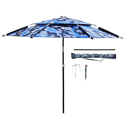 JYFZYTLL Parasol De Jardín Sombrilla De Pesca para Exterior 200/220/240cm, Impermeabile Et Protección Solar UV, Ventilación, Giratoria De 360 °, para 