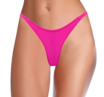 SHEKINI Traje de Baño para Mujer Bikini Pantalones de Baño Cintura Baja Brasileño Braguitas de Bikini Tanga Sexy Pantalones de Bikini de Playa(S,Rose 