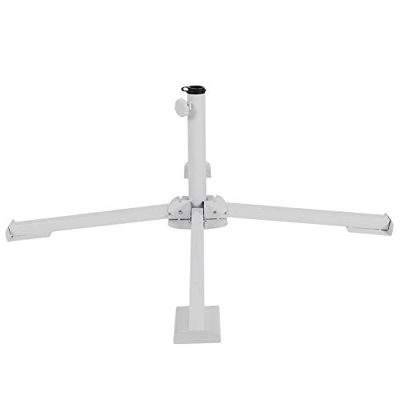 Zouminyy Base de sombrilla Plegable Base de sombrilla portátil, tubería de Acero Pintada, Soporte de sombrilla, balcón, jardín, Ambiente Interior y Ex