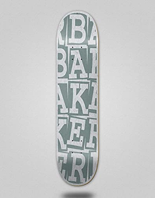 Baker Monopatin Skate Skateboard Deck Tabla Kader Ribbon Stack Grey 8.0x32