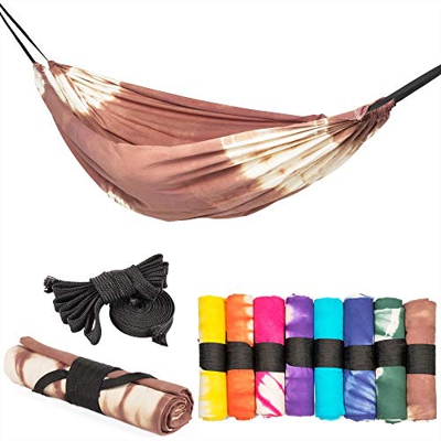 slomock - Hamaca y Toalla 2 en 1 para 2 Personas, 100% algodón en 8 Colores (Interior y Exterior 250 x 145 cm + 2 Cuerdas 250 cm)