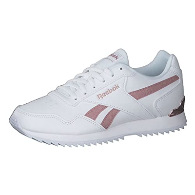 Reebok Royal Glide Ripple Clip, Zapatillas de Deporte Mujer, White/Blush Metal/White, 35.5 EU