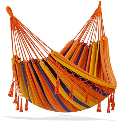 KESSER® Hamaca 300 kg cargable, 320 x 150 cm, máx. Capacidad de Carga de 300 kg, 1-2 Personas, Flecos Transpirables, Resistente a la Intemperie, Hamac