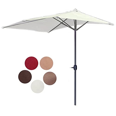 L-HXXS87 Toldo para Sombrilla Al Aire Libre, Sombrilla Parasol para Exterior, Manivela De Apertura Fácil, Protector Solar, para Terraza, Jardín, Playa