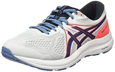 Asics Gel-Contend 7, Zapatillas para Correr Hombre, Glacier Grey/Thunder Blue, 40.5 EU