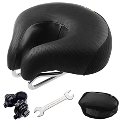 Cingfanlu Asiento Universal para Bicicleta sin reposabrazos con Espuma viscoelástica y Doble Amortiguador, Abrazadera para Asiento de Bicicleta sin Na características