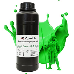 Resina de impresora 3D Voxelab, resina 3D de curado UV de 405nm con alta precisión y curado rápido y superficie lisa para impresión LCD 3D (500g, verd características