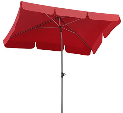 Parasol Schneider Locarno, Rojo, Aprox. 180 x 120 cm, 4 Piezas, Rectangular