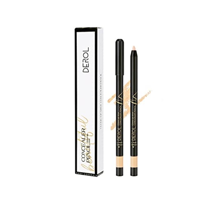 REXLIS Lápiz Corrector, Corrector Impermeable en Barra con sacapuntas, Base correctora de Cobertura de Larga duración para ojeras, Manchas, Cicatrices