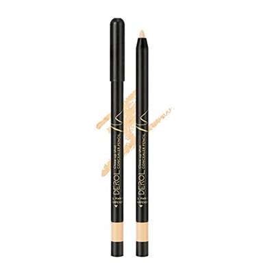 Yoo Lápiz Corrector, Corrector Impermeable en Barra con sacapuntas, Base correctora de Cobertura de Larga duración para ojeras, Manchas, Cicatrices, e