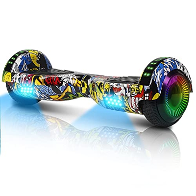 Hoverboard-Hoverboard para niños, aerotabla autoequilibrante de Dos Ruedas de 6.5 Pulgadas, con Bluetooth y Luces Intermitentes LED, Adecuado para niñ
