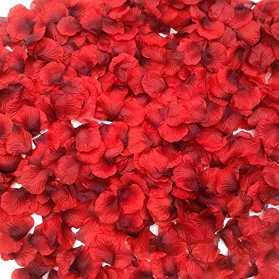 Ventdest 3200 Piezas Pétalos de Rosa Artificial Rojos para el día de San Valentín y Ambiente Romántico, Proponer, Flores de Boda, Confeti, dispersión 