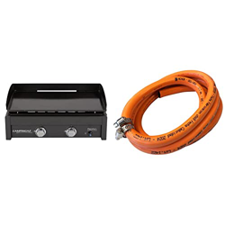 Campingaz Plancha L - Plancha De Gas Con Dos Quemadores De Acero Aluminizado, 7.5 Kw De Potencia + Homelux 300060 Manguera Gas Butano Con Abrazaderas, características