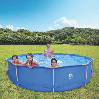 Avenli 98289 - Piscina Redonda de Acero de 12 pies, Material Resistente, fácil de Instalar, tecnología anticorrosión, Ideal para Fiestas de Verano y b