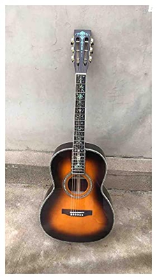 WANANNIGHT Guitarra electrica Toda La Guitarra Solid Spruce 39"Real Classic Acústica Guitarra En Diapasón De Ébano Sunburst