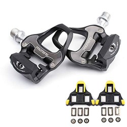 Linghuang Pedales Automáticos para Bicicletas de Carretera Pedales de Bicicleta Antideslizantes Tacos para Shimano SPD - Pedales con Bicis de Carreras en oferta