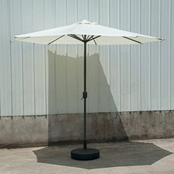 WYFFF Sombrilla de Playa con Energía Solar Led de 8.9 Pies, Antiviento Proteccion UV, con 24 Luces Led, 8 Varillas, para Terraza de Jardín, Piscina, P en oferta
