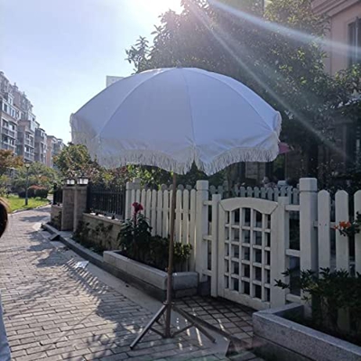 WYFFF Sombrilla Jardin Exterior Grande, Sombrilla Playa Proteccion UV, Poste de Hierro con Ajuste de Inclinación, Trae Sensación de Vacaciones A Cualq