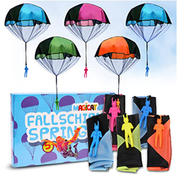 Magicat Paracaídas de Juguete Premium I Set de 5 Paracaidistas I Juguetes voladores para lanzar a Mano al Aire Libre I Juegos de Vuelo niños y niñas precio