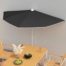 Festnight Parasol Excéntrico, Sombrilla Jardin Pared,Sombrilla de Balcón con Semicírculo Dia.300x150 cm, con Manivela para Terraza Jardín Exterior, Ne en oferta
