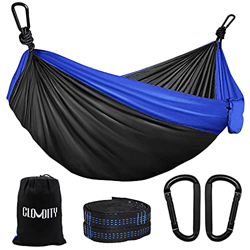 CLOUDITY Hamaca de camping, 270 x 140 cm, para 2 personas, ultraligera, transpirable, impermeable, de secado rápido, nailon de paracaídas, hamaca port en oferta