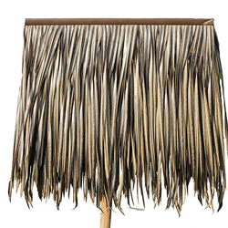KMYX Azulejo artificial de paja aislante térmico de techo de palma, material de PE tan no perecedero, techo para Tiki Bar Jardines Patio cubierta Gaze características
