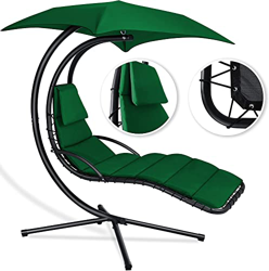 KESSER® Tumbona Colgante con sombrilla, Tumbona suspendida, Tumbona An 200, L 194, Al 100 cm, Tumbona de relajación, Tumbona Hamaca, cargable hasta 12 precio