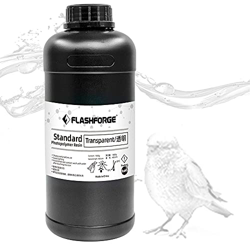 Resina de impresora 3D Flashforge, 405nm LCD Resina de fotopolímero estándar de curado UV para impresora LCD 3D de 500g/1000g (1000g, transparente) precio