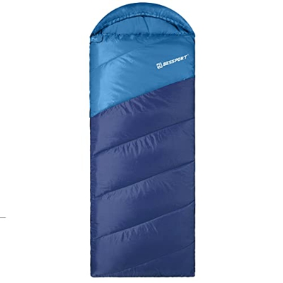 Bessport Saco de Dormir para Adultos, 45 ℉ / 7 ℃ para Clima cálido y frío ４ Estaciones, Ligero y Saco de Dormir Repelente al Agua para mochileros, Aca