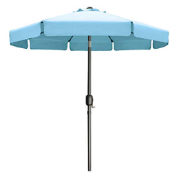 MASTERCANOPY Sombrilla de cenefa para patio al aire libre, 8 costillas (9 pies, turquesa) en oferta
