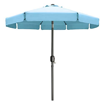 MASTERCANOPY Sombrilla de cenefa para patio al aire libre, 8 costillas (9 pies, turquesa)