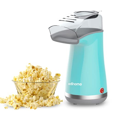 Edihome, Máquina palomitas, Eléctrica, Palomitera, 1200 W, Incluye Cuchara Dosificadora, Palomitero, Palomitas de Maíz listas en 2 minutos, Popcorn (A