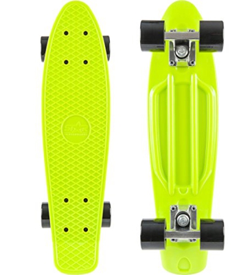 Star-Skateboards Monopatin Cruiser Skateboard Completo | 22s Edición Diamante | Verde Fosforito & Negro