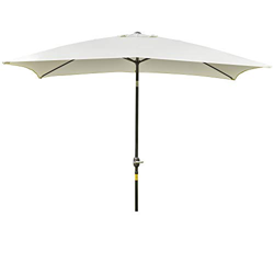 Outsunny Sombrilla de Aluminio 200x300x240 cm Parasol Rectangular de Jardín Inclinable con Manivela y Poste Desmontable para Terraza Piscina Patio Ext características