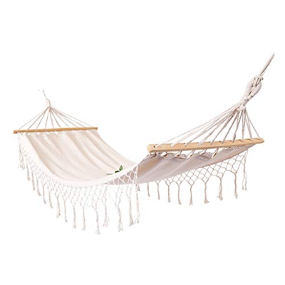 Sillas Columpio Hamaca de Cuerda, Patio al Aire Libre Patio Hamaca Junto a la Piscina, Hamaca Blanca Columpio de Lona Interior al Aire Libre Niños Adu