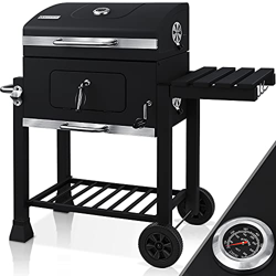 KESSER® Grill, Carro de Parrilla de carbón XXL con Tapa, Ruedas, Mango de Acero Inoxidable, Rejilla y termómetro, Carro de Parrilla de carbón Grande,  características