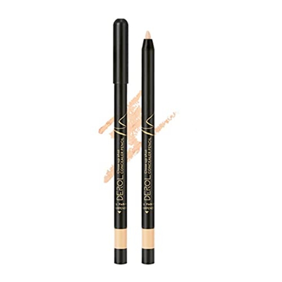 N/A/A Lápiz Corrector, lápiz resaltador Corrector Impermeable con sacapuntas, Maquillaje Corrector de Cobertura de Larga duración para ojeras, Manchas