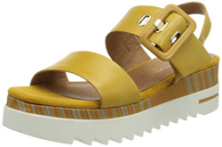 MARCO TOZZI by Guido Maria Kretschmer 2-2-88700-26 Leder Sandale, Sandalias Planas Mujer, Saffron Antic, 39 EU precio