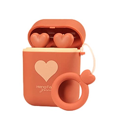 XIAOYAYA Lápiz Labial Portátil En Forma De Corazón, Lápiz Labial Estilo Auricular, Caja De Juego De Lápiz Labial De Dos Colores, Maquillaje De Lápiz L