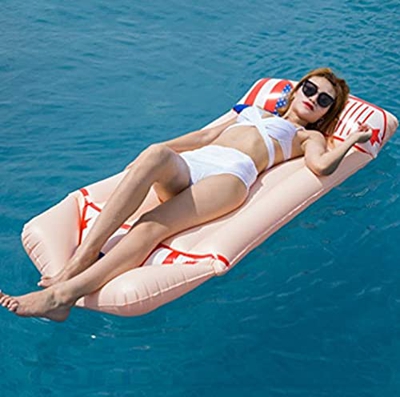 Mopoq Espesar Inflable Bikini Flotante Fila Flotante al Agua Inflable Cama natación Amortiguador de Aire cojín Flotante Tablero de Agua Flotante Flota