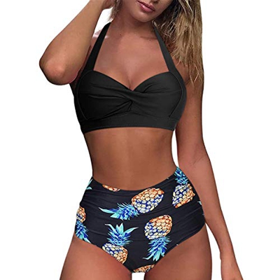 SHOBDW Bikinis Mujer 2021 Push up Bikini de Tres Puntos con Estampado de Cebra y Tira Mujeres Conjunto de Traje de BañO Brasileños Bañador Ropa de Dos