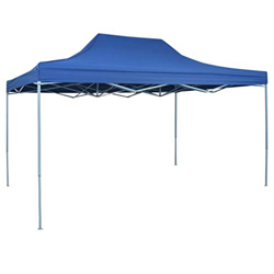 vidaXL Carpa Fiesta Plegable Profesional Jardín Parasol Sombrilla Playa Aire Libre Balcón Paraguas Pabellón Eventos Exterior Acero Azul precio