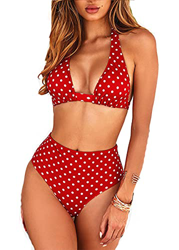 Yutdeng Conjuntos de Bikinis para Mujer Sexy Bikini Triángulo Bañador Push Up Trajes de Baño Cintura Alta Retro Ropa de Baño Ajustable Correa Ajustabl en oferta