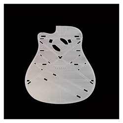 YHYQ Plantilla De Guitarra Folclórica Modelo De Guitarra Acrílica Posición del Haz De Guitarra Plantilla De Molde De Guitarra Moldeada Herramientas Ha características