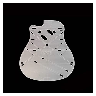 YHYQ Plantilla De Guitarra Folclórica Modelo De Guitarra Acrílica Posición del Haz De Guitarra Plantilla De Molde De Guitarra Moldeada Herramientas Ha