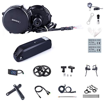 BAFANG Ebike BBS02B 48V 750W Kit de Conversión de Bicicleta de montaña con Motor Central Bicicleta con Batería de 48V 11.6/13/17.5/18Ah Hailong, Bater