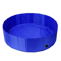 ENJY Piscina para Perros con Piscina Plegable para Mascotas de Verano Piscina Plegable Four Seasons Pet Dog Niño Cama PVC Ver Verano Piscina Queen (Co características