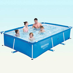 Piscina Niños Piscinas Desmontables PVC Espesado Piscina Cuadrada Apto para Exterior Piscina Rectangular con Cubierta De Piscina (Color : Blue, Size : características