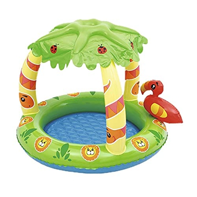 Piscina fácil de configurar Piscina Inflable Caja de Juegos Piscina Piscina Inflable al Aire Libre para niños Piscina para niños con sombrilla
